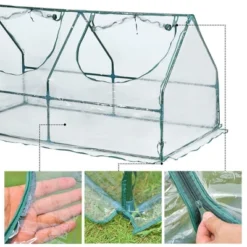 Aoodor 6' X 3 ' X 3' Portable Mini Greenhouse PE Cover 2 Zipper Door -Garden Promotional Store GUEST 65508d44 6ca6 48f2 a156 0164bf4d814e