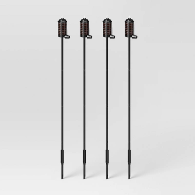 2pk Metal StepNStall Outdoor Torches - TIKI 4 2pk Metal StepNStall Outdoor Torches - TIKI - Image 2
