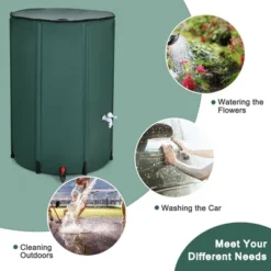 Costway 100 Gallon Portable Rain Barrel Water Collector Collapsible Tank W/Spigot Filter -Garden Promotional Store GUEST 67ac2c85 5b79 440f 922d 13aeb4cfbbbb