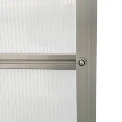 Outsunny Aluminum Greenhouse, Polycarbonate Walk-in Garden Greenhouse Kit With Adjustable Roof Vent, Rain Gutter And Sliding Door For Winter, Silver -Garden Promotional Store GUEST 692f76cf f65d 487a b24f 4571d5c6a5b3