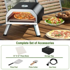 Costway Outdoor Gas Pizza Oven Portable Propane Pizza Stove With Oven Cover Pizza Stone -Garden Promotional Store GUEST 697d085b ba44 49ab bd82 3285892f151e