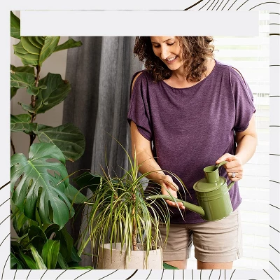 Homarden 34oz Green Long Spout Metal Watering Can Perfect For Outdoor & Indoor Plants 4 Homarden 34oz Green Long Spout Metal Watering Can Perfect For Outdoor & Indoor Plants - Image 2