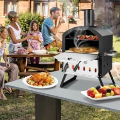 Costway 2-Layer Pizza Oven Wood Fired Pizza Grill Outside Pizza Maker With Waterproof Cover 13 Costway 2-Layer Pizza Oven Wood Fired Pizza Grill Outside Pizza Maker With Waterproof Cover -Garden Promotional Store GUEST 69fefcc2 46c9 4db3 ac96 d1752a27c52b