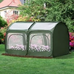 Outsunny 8' X 4' X 4' Portable Pop Up Greenhouse, Garden Canopy Hot House, 4 Zipper Doors For Growing Tropical Plants, Flowers, Herbs, -Garden Promotional Store GUEST 6a7bf673 fb8a 4da5 8739 1dcc2561f372