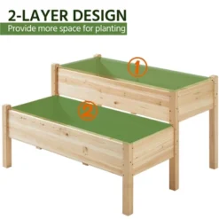 Yaheetech 2-tier Elevated Raised Garden Bed Wood -Garden Promotional Store GUEST 6bdeb691 7c6f 4ac8 ae4c 63a32800a5d8