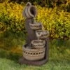 LuxenHome Brown Resin Cascading Pitchers Outdoor Fountain -Garden Promotional Store GUEST 6bef2621 25fe 4765 bf7b 82fbb747d70d