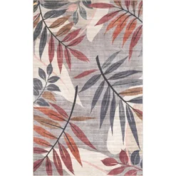 NulOOM Mayra Tropical Leaves Machine Washable Indoor/Outdoor Patio Area Rug -Garden Promotional Store GUEST 6c11a225 1e46 403e 97e5 d17134969718