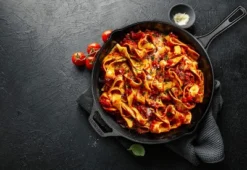 Bruntmor 12'' Black Pre-seasoned Cast Iron Frying Pan With Easy Draining - Black