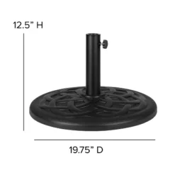 Emma And Oliver Universal Black Cement Patio Umbrella Base - Weatherproof - 19.25" Diameter 9 Emma And Oliver Universal Black Cement Patio Umbrella Base - Weatherproof - 19.25" Diameter -Garden Promotional Store GUEST 6ffd858e 843a 4fd8 96ce b4d513cd343f