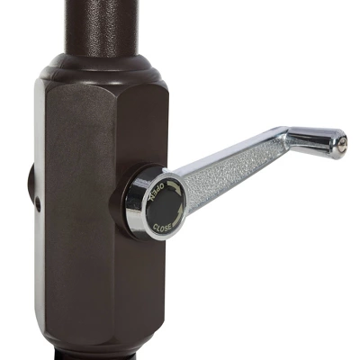 10.8' X 10.8' Round Iris Fashion Line Umbrella Gray/White - Safavieh 6 10.8' X 10.8' Round Iris Fashion Line Umbrella Gray/White - Safavieh - Image 4