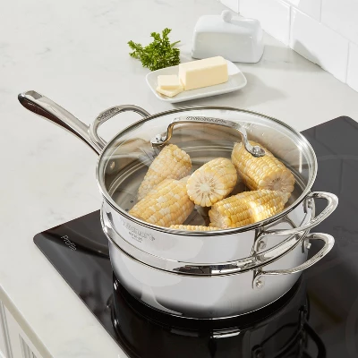 Cuisinart Classic 3.5qt Stainless Steel Saute & Steamer Set With Helper Handle And Cover - 83-3 4 Cuisinart Classic 3.5qt Stainless Steel Saute & Steamer Set With Helper Handle And Cover - 83-3 - Image 2