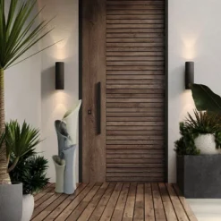 LuxenHome Gray Resin Classical Fluted Columns Outdoor Fountain -Garden Promotional Store GUEST 72170eab 3e45 4d37 8db4 c7fa38fef7ba