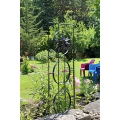 79.75" Tall Iron Modern Samara Decorative Garden Trellis Black Powder Coat Finish - Achla Designs 10 79.75" Tall Iron Modern Samara Decorative Garden Trellis Black Powder Coat Finish - Achla Designs -Garden Promotional Store GUEST 72859040 0483 4e77 86e4 71467d62f631