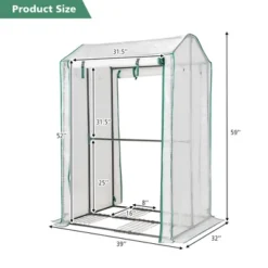 Costway 39'' X 32'' X 59'' Walk-in Garden Greenhouse Warm House For Plant Growing -Garden Promotional Store GUEST 72a07080 8b35 43bd b229 2c69cdccea16