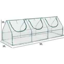 Aoodor 9 Ft. X 3 Ft. X 3 Ft. Mini Outdoor Greenhouse Three Zipped Doors -Garden Promotional Store GUEST 72ca6f83 5792 454d 8adb 2657097317ac