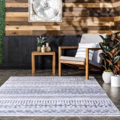 NuLOOM Codi Moroccan Banded Machine Washable Indoor/Outdoor Patio Area Rug -Garden Promotional Store GUEST 738a5373 9067 46db 846d 2735fd3d0b60