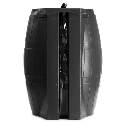 FCMP Outdoor RC4000-BLK 50 Gallon Flat Back Outdoor Home Rain Catcher Water Storage Collection Barrel For Watering Outdoor Plants And Gardens, Black 5 FCMP Outdoor RC4000-BLK 50 Gallon Flat Back Outdoor Home Rain Catcher Water Storage Collection Barrel For Watering Outdoor Plants And Gardens, Black - Image 3