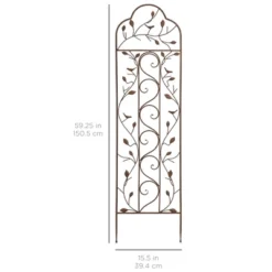 Best Choice Products 60x15in Iron Arched Garden Trellis Fence Panel W/ Branches, Birds For Climbing Plants - Bronze 13 Best Choice Products 60x15in Iron Arched Garden Trellis Fence Panel W/ Branches, Birds For Climbing Plants - Bronze -Garden Promotional Store GUEST 75131547 8350 492f bc03 f05b9e0b3509