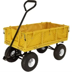 Sunnydaze Decor Sunnydaze Outdoor Lawn And Garden Heavy-Duty Steel Utility Cart With Removable Sides And Weather-Resistant Polyester Liner -Garden Promotional Store GUEST 784948d3 7390 40fb bffd 80b4a9a207eb
