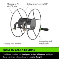 Yard Butler Swivel Hose Reel - Garden Hose Holder - Wall Mount - Heavy Duty With 90 Degree Pivot - ISRM-90 -Garden Promotional Store GUEST 795015e5 31fa 4736 8f8d 289ac2e1dae5