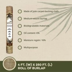 DeWitt 4 X 250 Foot 5.5 Ounce Natural Gardening Landscape Burlap Fabric Roll -Garden Promotional Store GUEST 7a63f2ca da63 48dd af9a 1fc53c36db90