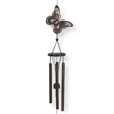 Dawhud Direct 28" H Butterfly Wind Chimes For Outside 3 Dawhud Direct 28" H Butterfly Wind Chimes For Outside