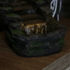 Sunnydaze Decor Sunnydaze 14"H Electric Polyresin Shale Falls Outdoor Water Fountain With LED Lights -Garden Promotional Store GUEST 7de87377 5b0e 4a1e aa52 7a28bff11e00