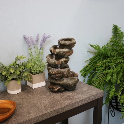 Sunnydaze Decor Sunnydaze Indoor Office Entryway Tabletop Serene Rocky Falls Water Fountain Feature With LED Light - 10" 8 Sunnydaze Decor Sunnydaze Indoor Office Entryway Tabletop Serene Rocky Falls Water Fountain Feature With LED Light - 10" - Image 6