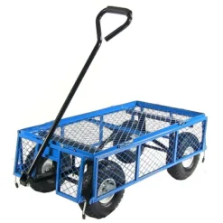 Sunnydaze Decor Sunnydaze Outdoor Lawn And Garden Heavy-Duty Steel Utility Cart With Removable Sides And Weather-Resistant Polyester Liner -Garden Promotional Store GUEST 7ecb8521 268c 4bc5 a2cf 0bcb415a8dad