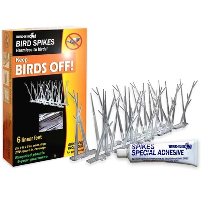 Bird-X 10" Stainless Steel Bird Spikes 3 Bird-X 10" Stainless Steel Bird Spikes