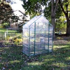 Sunnydaze Decor Sunnydaze Outdoor Portable Tiered Growing Rack Deluxe Walk-In Greenhouse With Roll-Up Door - 4 Shelves - Clear - 54" X 28" X 77" -Garden Promotional Store GUEST 814f7270 00c1 4a5e ad3c b1005f24139f