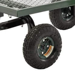 Juggernaut Carts GW3820-GR Heavy Duty Steel Frame 1000 Pound Load Capacity Outdoor Utility Garden Wagon With Pneumatic Tires, Green Finish -Garden Promotional Store GUEST 815bb0fa dbbd 4ec1 85fc 9fe87603ffea