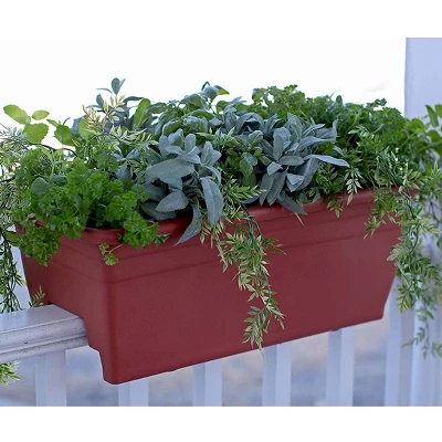 HC Companies SPX24DB0E2112-Inch Outdoor Durable Plastic Deck Planter Box For Flowers, Vegetables, And Succulents, Chocolate 3 HC Companies SPX24DB0E2112-Inch Outdoor Durable Plastic Deck Planter Box For Flowers, Vegetables, And Succulents, Chocolate