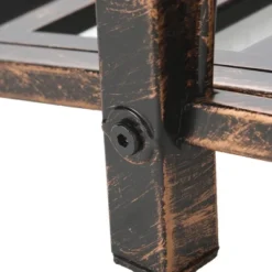 Outsunny 3.3' Metal Arch Zen Garden Bridge With Safety Siderails, Decorative Footbridge, Delicate Scrollwork & Corner Spheres For Stream, Black -Garden Promotional Store GUEST 82d53bbf 968c 439e afae 34d607131544