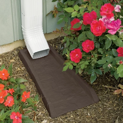 Suncast SBR24 Decorative Home Splash Rain Gutter Drain Block Heavy-Duty Replacement Guard To Prevent Soil Erosion And Rain Washouts, Java 3 Suncast SBR24 Decorative Home Splash Rain Gutter Drain Block Heavy-Duty Replacement Guard To Prevent Soil Erosion And Rain Washouts, Java