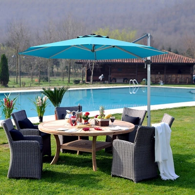 Costway 11' Patio Cantilever Offset Umbrella 360Degree Rotation Outdoor Tilt W/Base 12 Costway 11' Patio Cantilever Offset Umbrella 360Degree Rotation Outdoor Tilt W/Base - Image 10