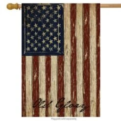 Briarwood Lane Old Glory Patriotic House Flag Vintage American Flag 28" X 40"