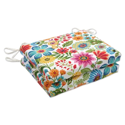 Gregoire Prima Outdoor Squared Corners Chair Pad Set Blue - Pillow Perfect 7 Gregoire Prima Outdoor Squared Corners Chair Pad Set Blue - Pillow Perfect - Image 5