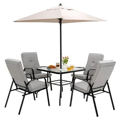 Tangkula 5ft Patio Square Market Table Umbrella Shelter 4 Sturdy Ribs 8 Tangkula 5ft Patio Square Market Table Umbrella Shelter 4 Sturdy Ribs - Image 6