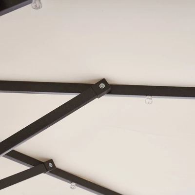 9' X 9' Solar LED Patio Umbrella With Tilt Adjustment And Crank Lift Beige - Wellfor 8 9' X 9' Solar LED Patio Umbrella With Tilt Adjustment And Crank Lift Beige - Wellfor - Image 6