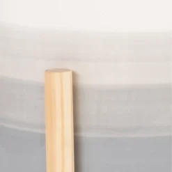 Sagebrook Home 8" Wide Gradient Ceramic Planter Pot With Wood Stand Gray/Beige -Garden Promotional Store GUEST 84fc50e2 14d4 422e 896b 33b7b3f5dff3