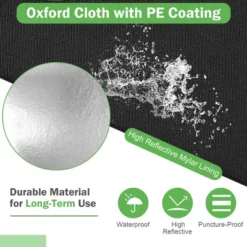 Costway 48''x24''x60'' Mylar Hydroponic Grow Tent W/Observation Window & Floor Tray GrayBlack -Garden Promotional Store GUEST 8689cfee 3a9b 476d b963 01880b6769c2
