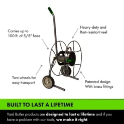 Yard Butler Compact Hose Reel Cart With Wheels - Heavy Duty 100 Foot Metal Hose - Reel Suitable For Gardens, Lawns, And Outdoor - IHTC-1 -Garden Promotional Store GUEST 86e11581 645a 45e5 b5a1 2ad29593c8c8