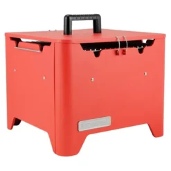 Permasteel Square Portable Charcoal Grill PG-40C10-RD - Red