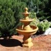 Sunnydaze Decor Sunnydaze 40"H Electric Fiberglass And Resin 3-Tier Tropical Style Outdoor Water Fountain