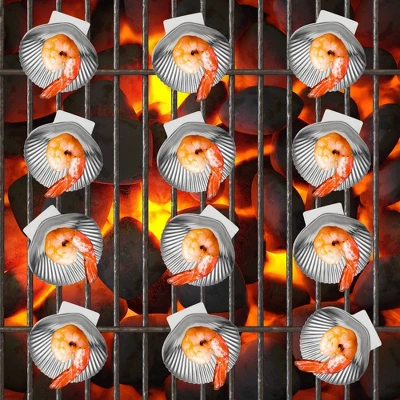 12pk Grillable Stainless Steel Clam Shells - Outset 7 12pk Grillable Stainless Steel Clam Shells - Outset - Image 5