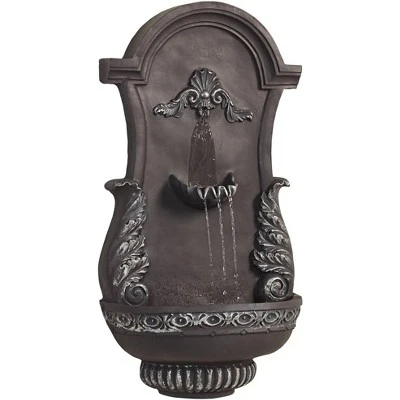 John Timberland Tivoli Grey Ornate Rustic Outdoor 2 Tier Outdoor Wall Water Fountain 33" For Yard Backyard Garden Patio Home Deck Porch House Exterior 8 John Timberland Tivoli Grey Ornate Rustic Outdoor 2 Tier Outdoor Wall Water Fountain 33" For Yard Backyard Garden Patio Home Deck Porch House Exterior - Image 6