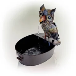 23" Iron Owl Fountain Brown - Alpine Corporation -Garden Promotional Store GUEST 8ba6845b 66ac 4322 9f80 e594ab06d564