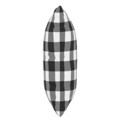 Classic Gingham Outdoor Throw Pillow Black - Skyline Furniture