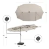 Costway Outdoor 15' Double-Sided Patio Umbrella 48 Solar LED Lights Crank & Base -Garden Promotional Store GUEST 8bfb2d13 699f 4072 a213 338ba5d88d73